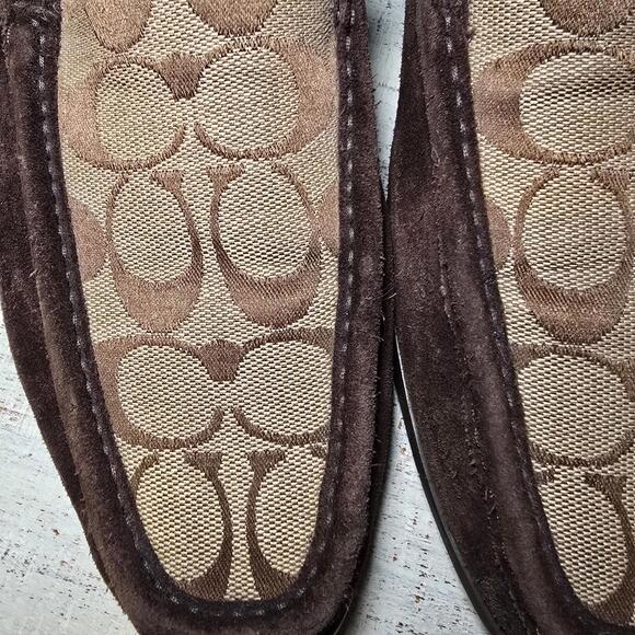 Coach Brown and tan patterned loafers - Picture 3 of 7